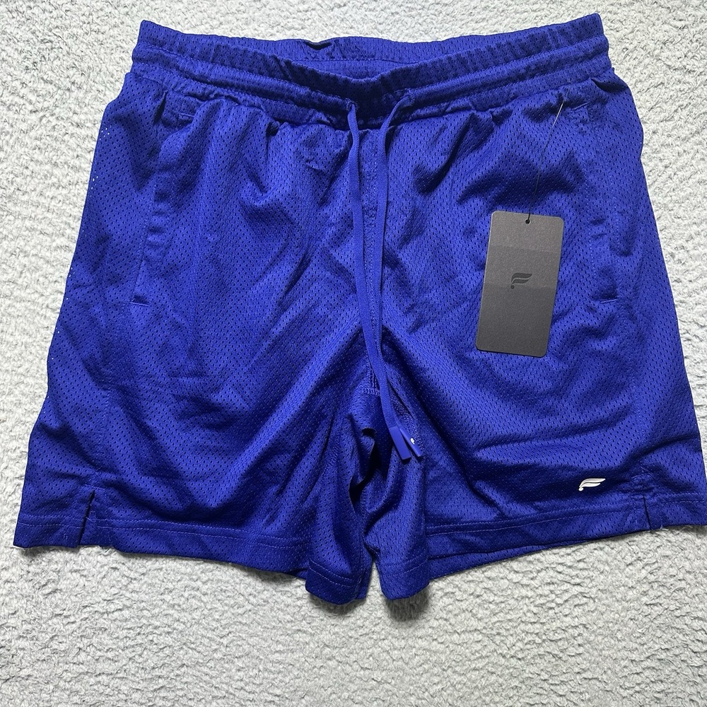 Fabletics Men's Essential Rec Mesh‎ Athletic Shorts Blue Size S Admiral Blue